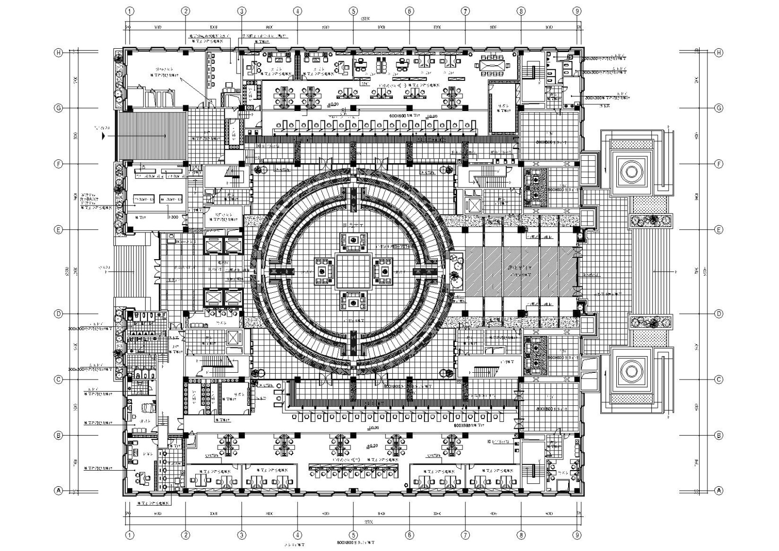 [杭州]中国人民银行某中心支行装饰施工图施工图下载【ID:160408433】