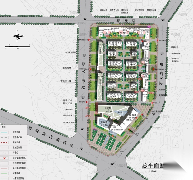 [江西]省吉安市凯旋国际设计方案cad施工图下载【ID:151474157】