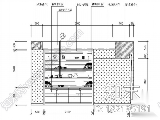 [深圳]某精品时尚六居室室内装饰装修图cad施工图下载【ID:182195191】