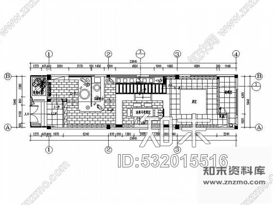 施工图原创福州与世隔绝韵味茶馆室内施工图含效果图cad施工图下载【ID:532015516】