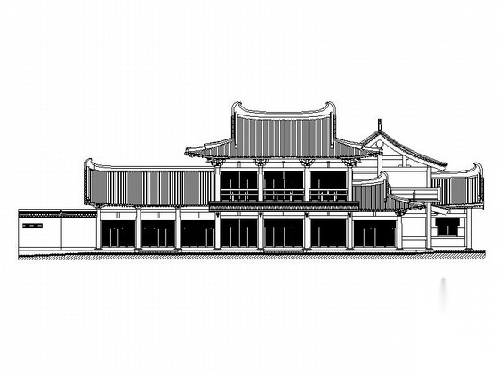 [浙江]三层古典风格小型影视基地建筑施工图（16年最新）cad施工图下载【ID:165949127】