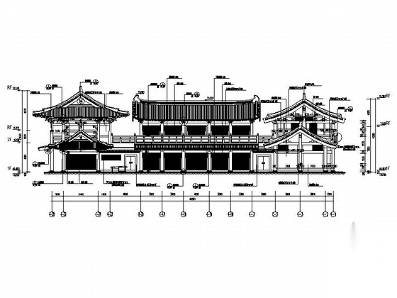 [浙江]三层古典风格小型影视基地建筑施工图（16年最新）cad施工图下载【ID:165949127】