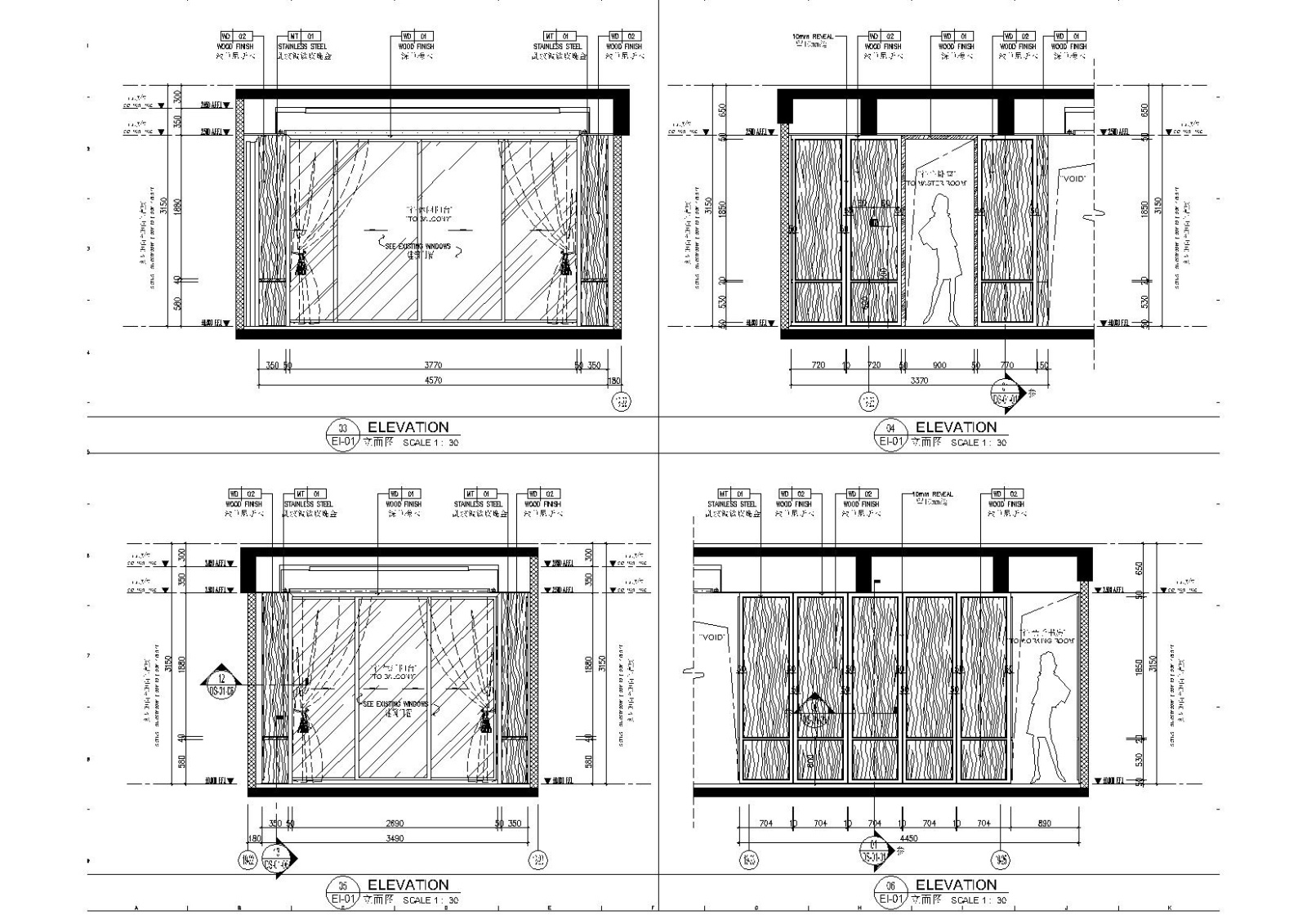 深圳前海时代155平米新中式样板房施工图施工图下载【ID:160403130】