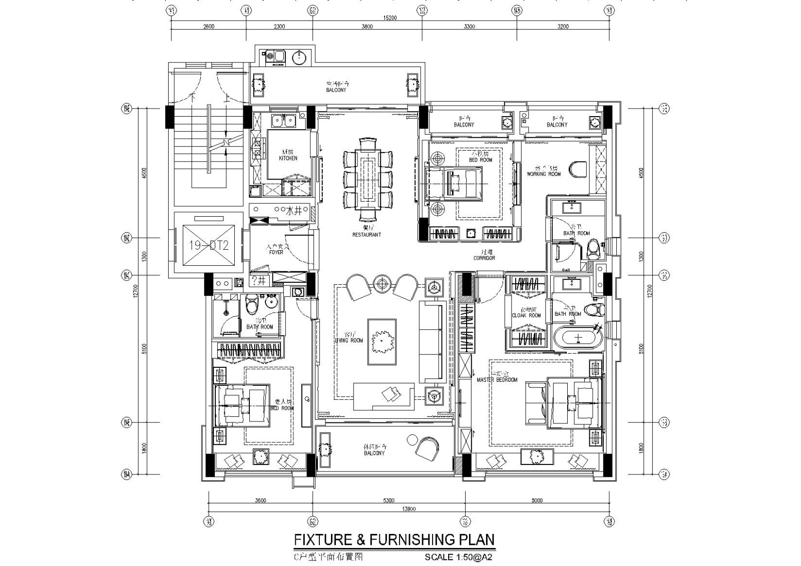 深圳前海时代155平米新中式样板房施工图施工图下载【ID:160403130】