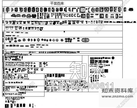 图块/节点家居cad平面图库施工图下载【ID:832300811】