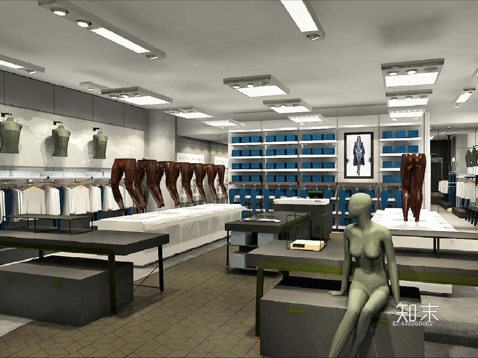 荷兰服装品牌专卖店施工图下载【ID:448860602】