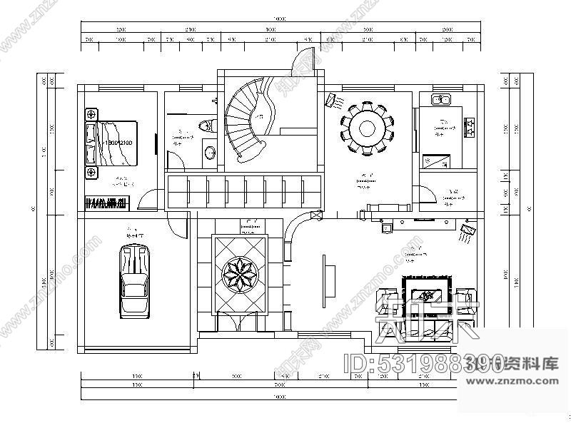 施工图双层欧式别墅设计施工图含效果cad施工图下载【ID:531988390】