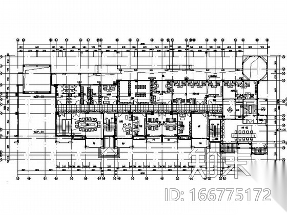 [上海]某现代房产物业管理办公室设计装修图cad施工图下载【ID:166775172】