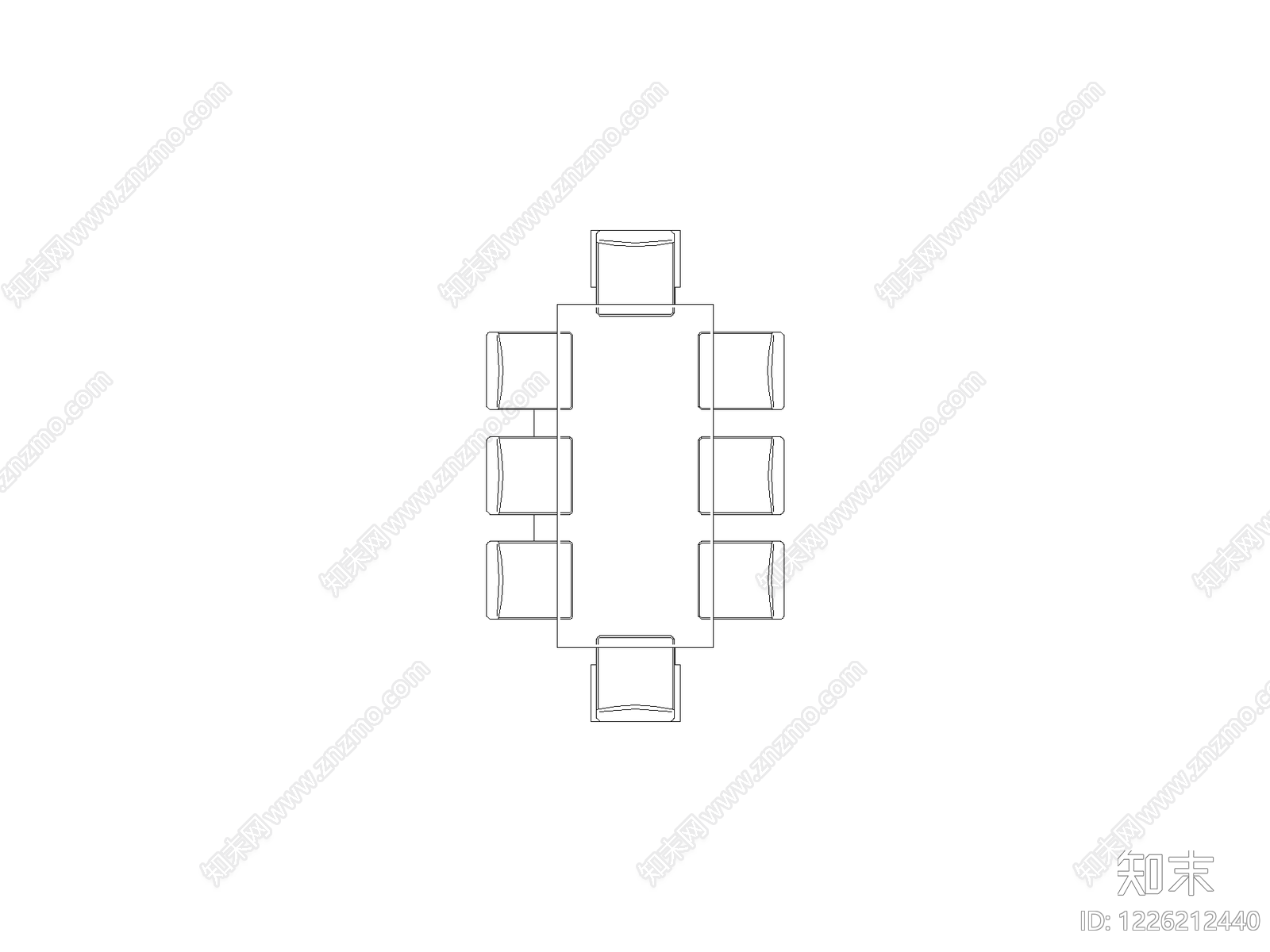 桌椅cad施工图下载【ID:1226212440】