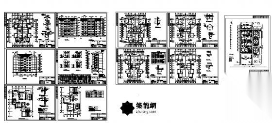 六层住宅建筑施工图cad施工图下载【ID:149851108】