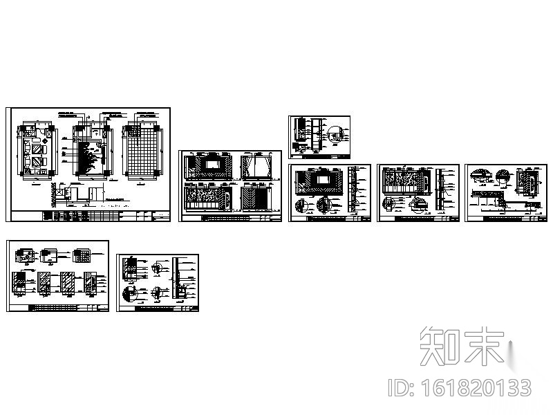 KTV包间施工图cad施工图下载【ID:161820133】