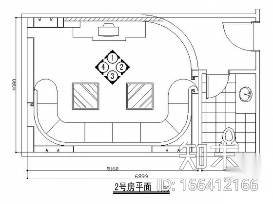 夜总会A型包房室内装修图cad施工图下载【ID:166412166】