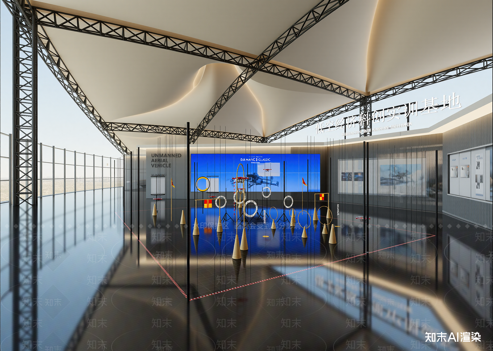 现代科技展厅3D模型下载【ID:1215095307】