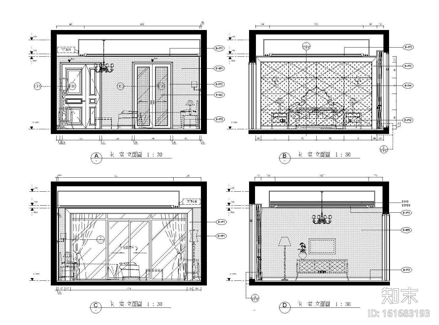 [苏州]现代简约风格独栋别墅装修全套施工图cad施工图下载【ID:161683193】