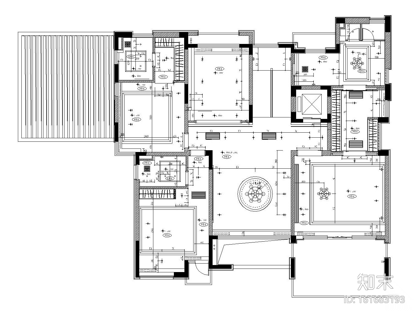 [苏州]现代简约风格独栋别墅装修全套施工图cad施工图下载【ID:161683193】