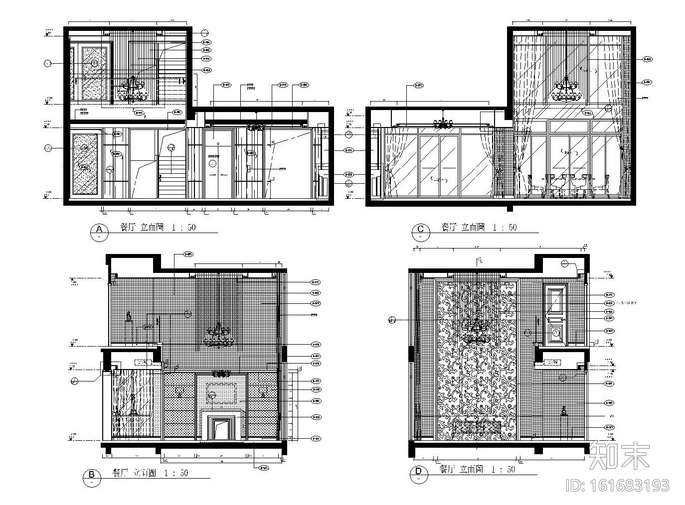 [苏州]现代简约风格独栋别墅装修全套施工图cad施工图下载【ID:161683193】