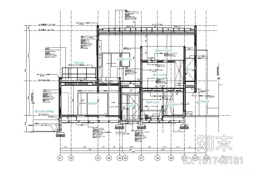 极简风格独栋住宅室内设计施工图（附实景图）施工图下载【ID:161748181】