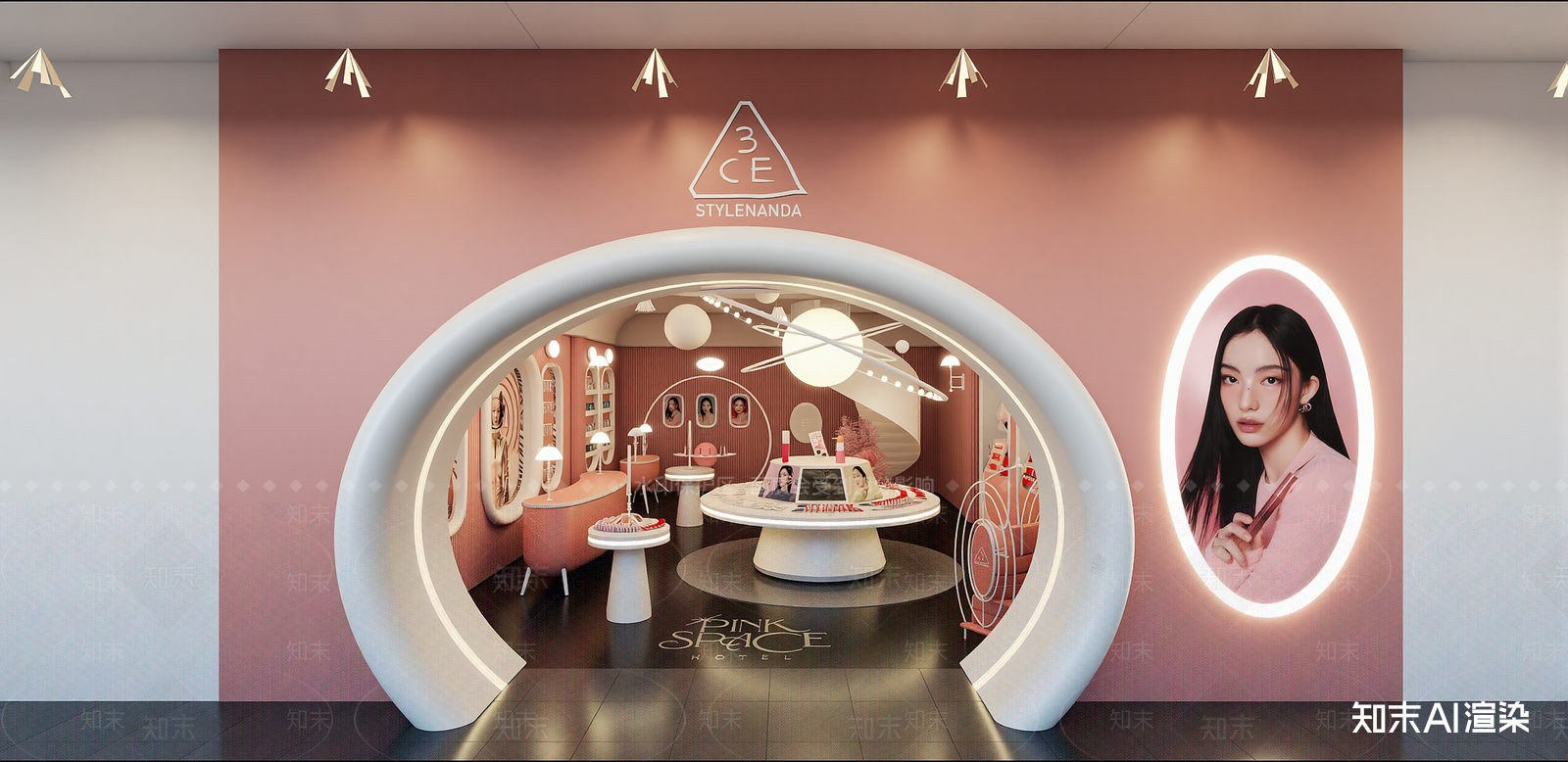现代美妆店SU模型下载【ID:1215971946】
