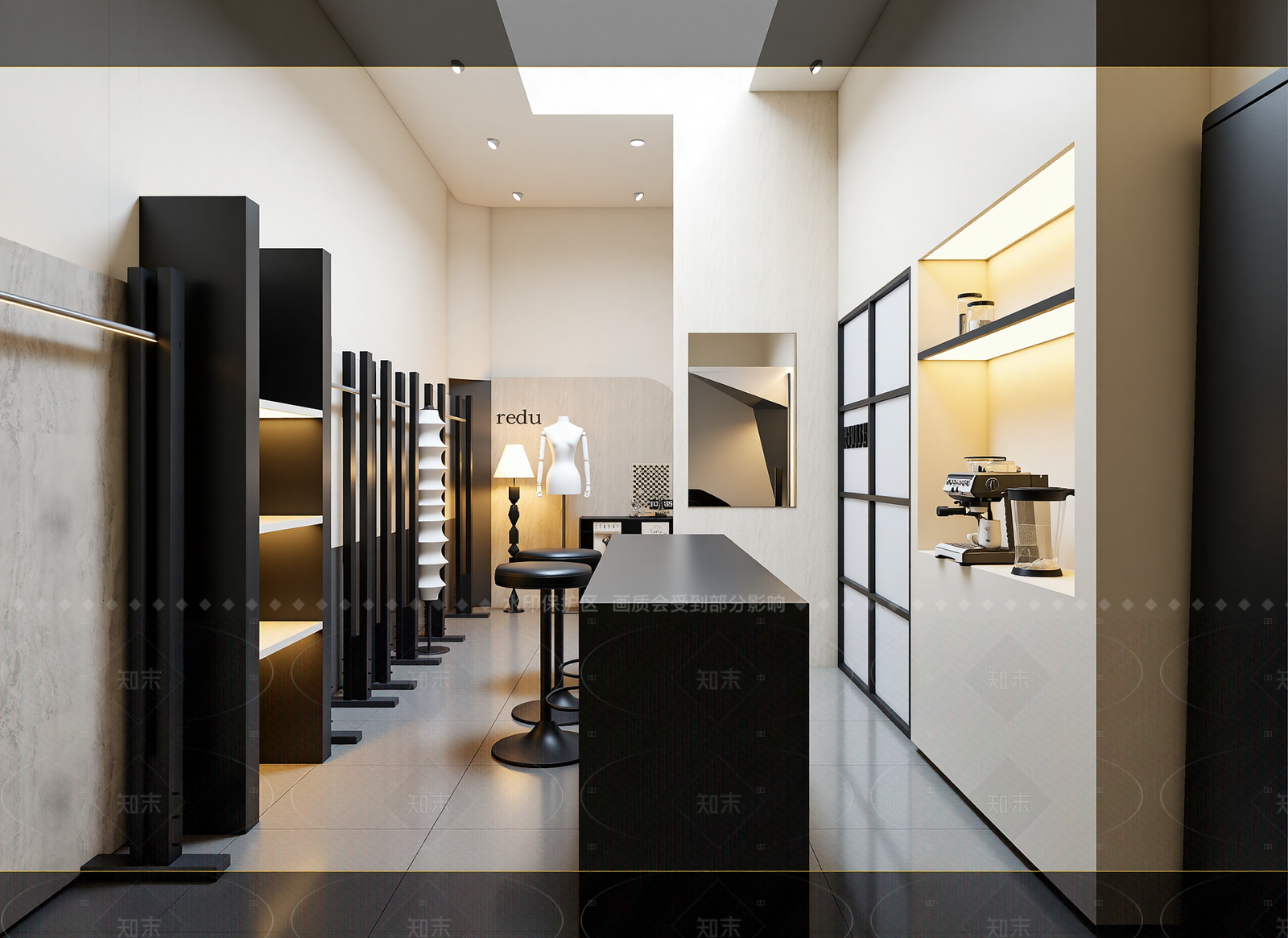 现代服装展厅3D模型下载【ID:1214994738】