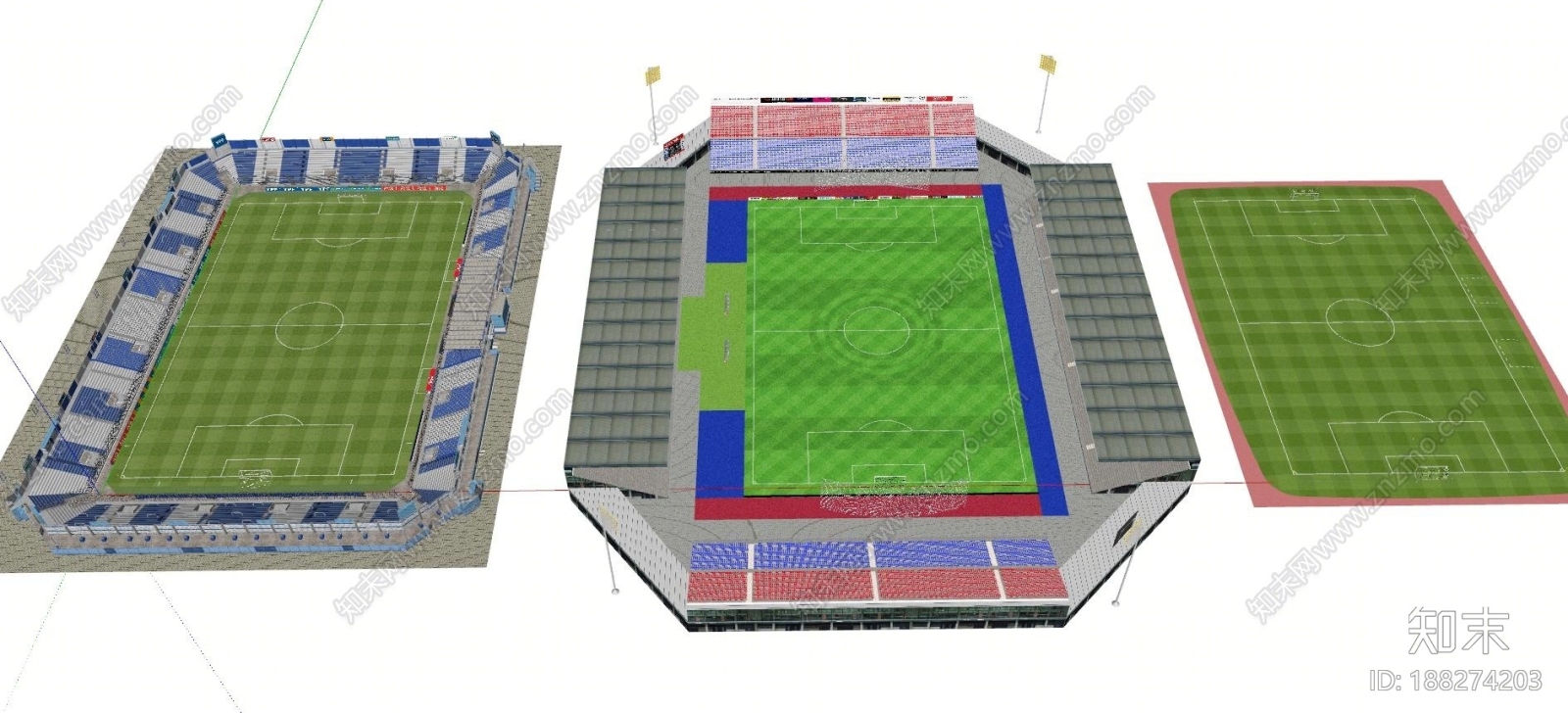 大型足球场SU模型下载【ID:188274203】