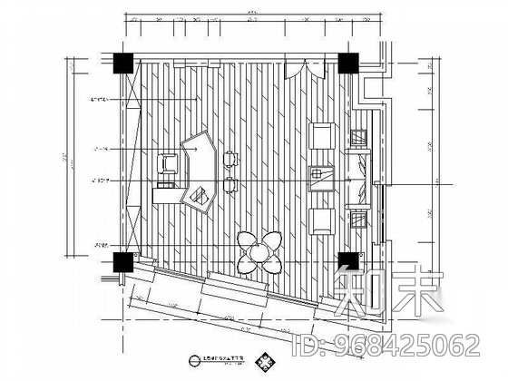 普通办公室装修图cad施工图下载【ID:968425062】