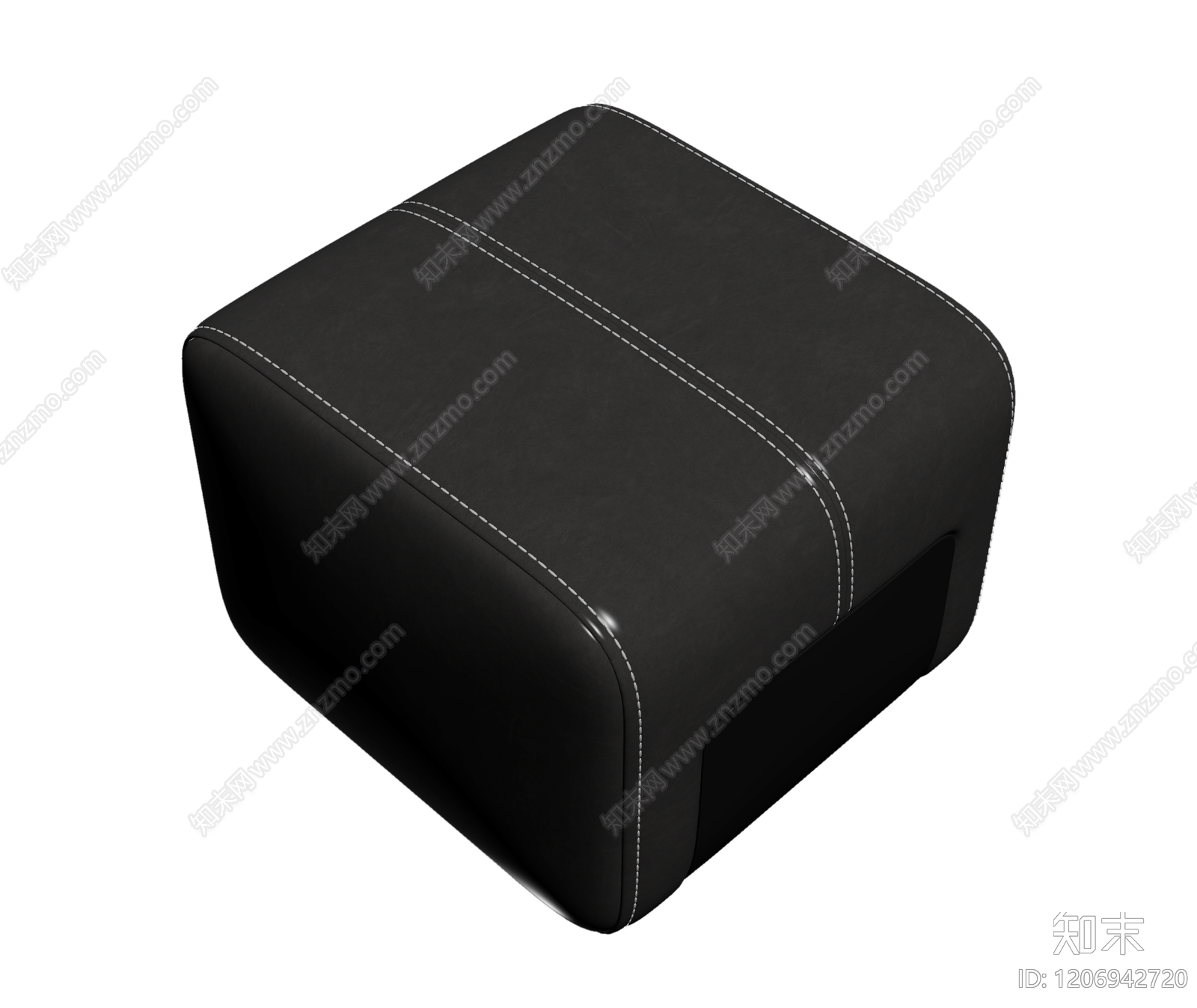 黑色皮质边几3D模型下载【ID:1206942720】