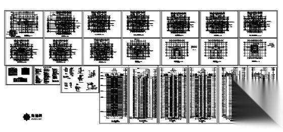 二十八层住宅建筑楼施工图cad施工图下载【ID:149852168】