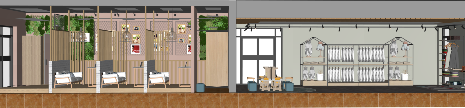 现代婚纱摄影店SU模型下载【ID:1216070183】