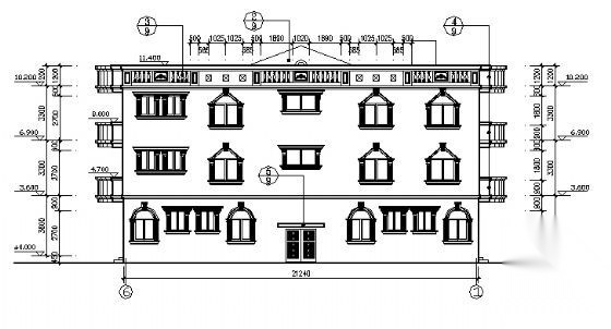 某乡村三层办公楼建筑施工图cad施工图下载【ID:149944198】