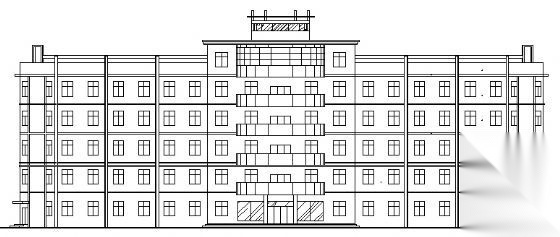 V型的新办公楼建施图cad施工图下载【ID:151397196】