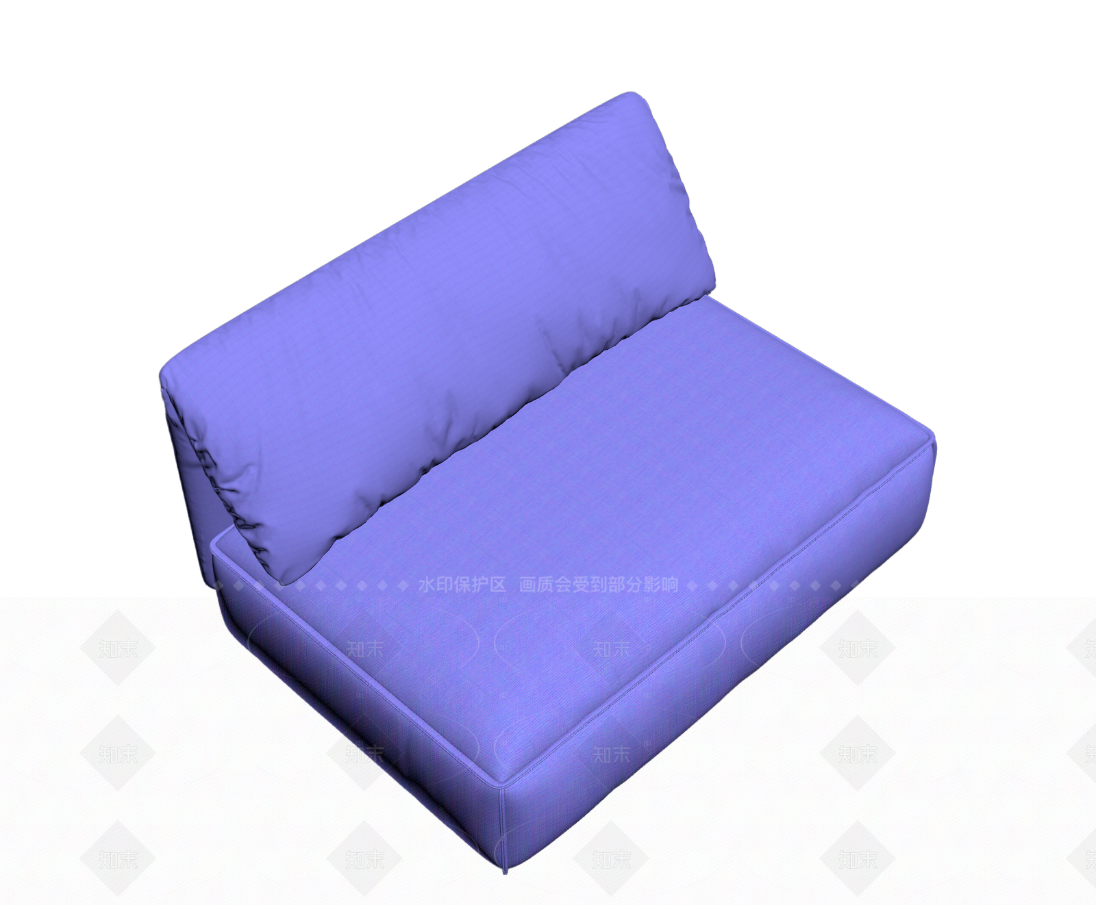 紫色单人沙发组件3D模型下载【ID:1206199512】