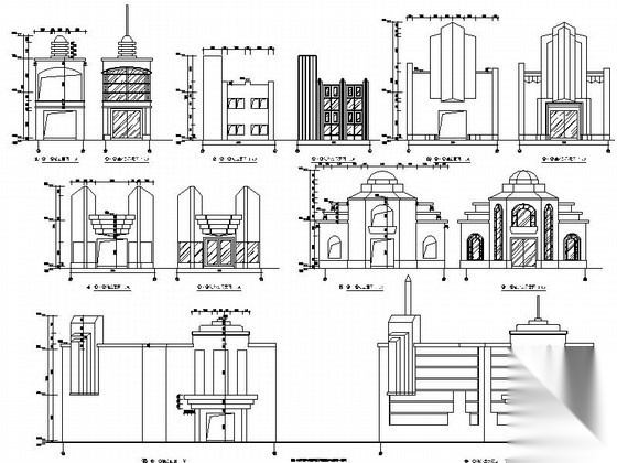 某大型娱乐主题公园之梦幻王国未来世界游乐厅建筑施工图cad施工图下载【ID:160725185】