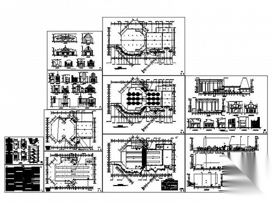 某大型娱乐主题公园之梦幻王国未来世界游乐厅建筑施工图cad施工图下载【ID:160725185】