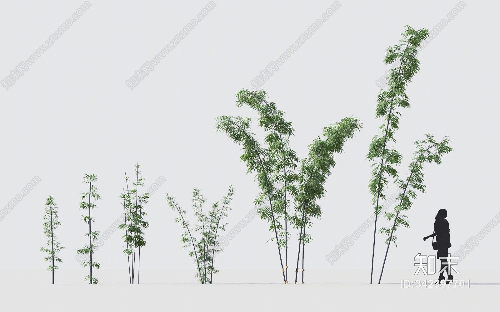 现代竹子3D模型下载【ID:342397701】