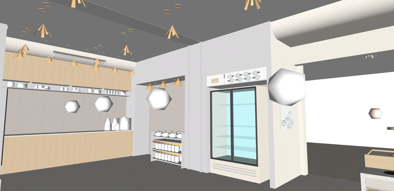现代火锅店SU模型下载【ID:1215985229】