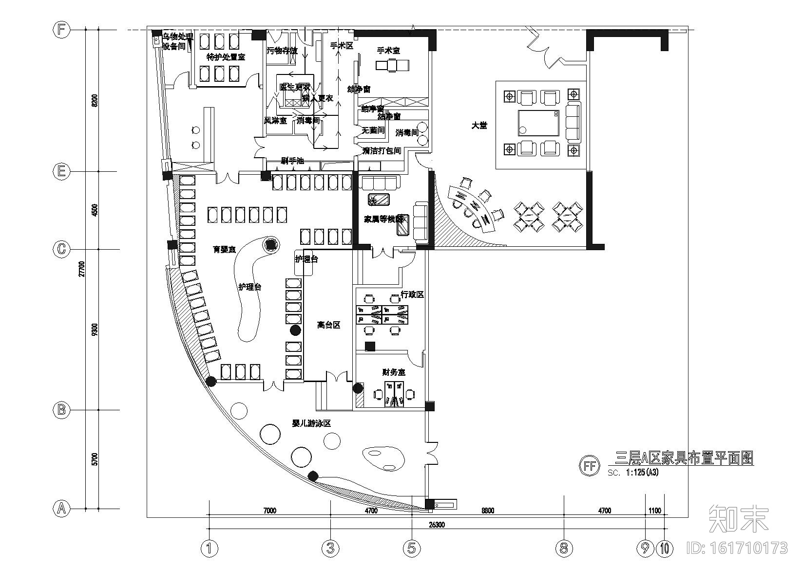 [江苏]锡安月子中心装饰CAD施工图+效果图cad施工图下载【ID:161710173】