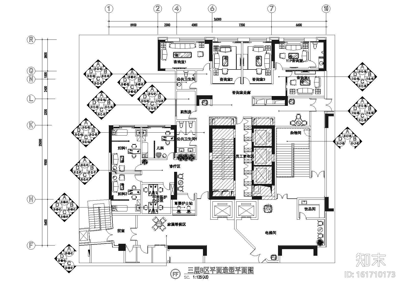 [江苏]锡安月子中心装饰CAD施工图+效果图cad施工图下载【ID:161710173】