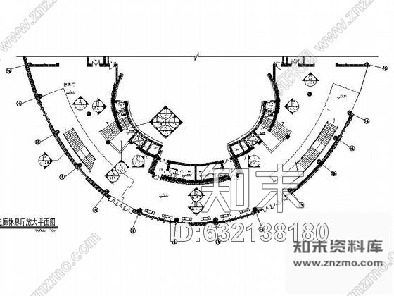 施工图艺术中心大剧院走廊装修图施工图下载【ID:632138180】