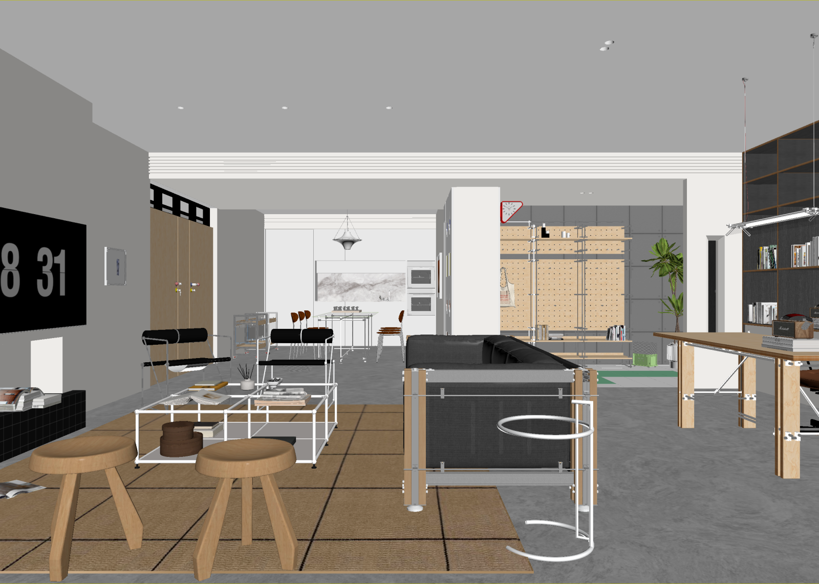 现代办公室3D模型下载【ID:1215006510】