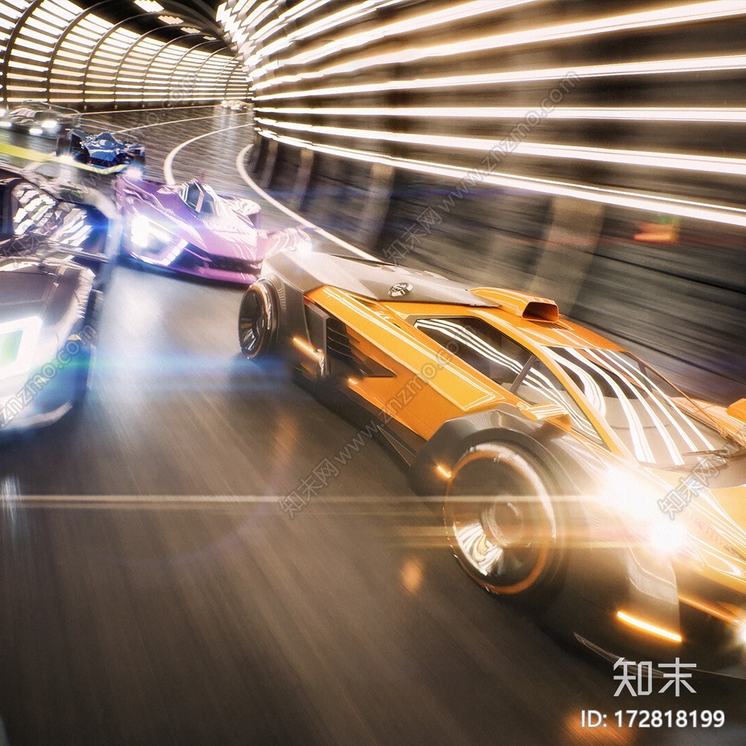 现代游戏赛车CG模型下载【ID:172807110】