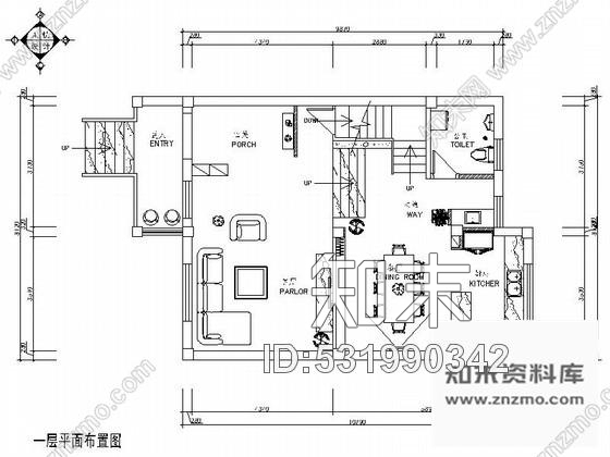 施工图宁波某乡村双层别墅室内装修图含效果cad施工图下载【ID:531990342】