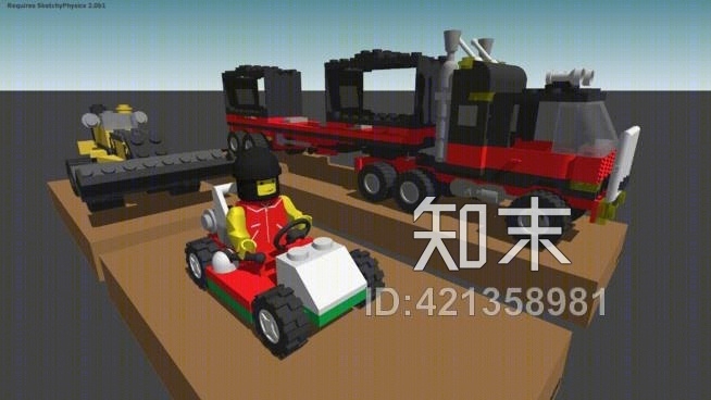 乐高趣味小车（带控件）SU模型下载【ID:421358981】