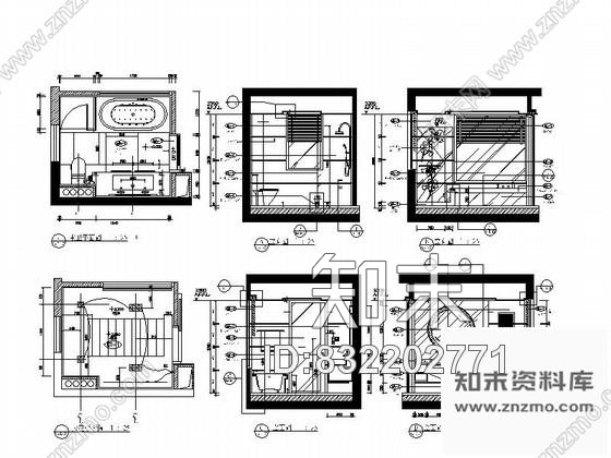 图块/节点7平米正方卫生间平立面图cad施工图下载【ID:832202771】