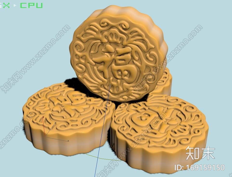 中秋月饼模型CG模型下载【ID:169159150】