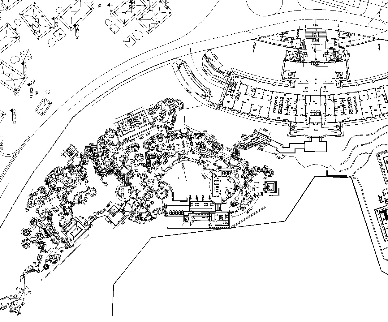 [云南]温泉度假区景观CAD施工图-含水电结构施工图下载【ID:160688181】