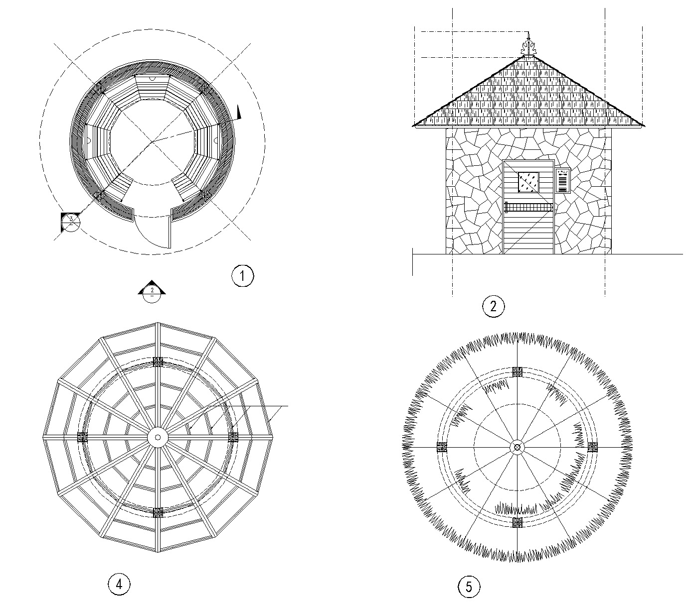 [云南]温泉度假区景观CAD施工图-含水电结构施工图下载【ID:160688181】