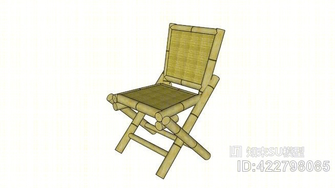 竹椅SU模型下载【ID:422798085】