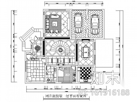 [北京]某双层别墅装修图cad施工图下载【ID:161916188】