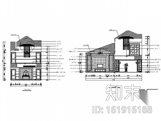 [北京]某双层别墅装修图cad施工图下载【ID:161916188】