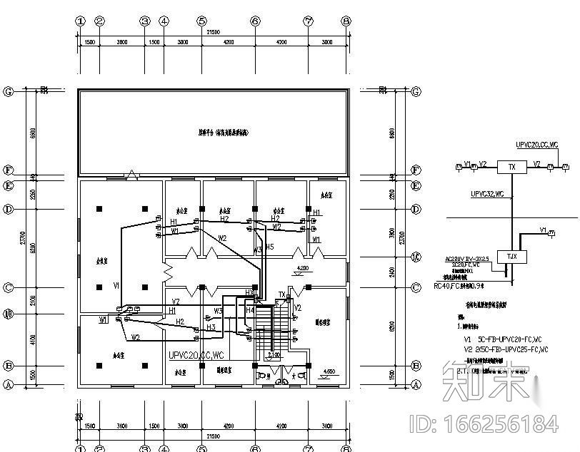 某办公室弱电布置图cad施工图下载【ID:166256184】